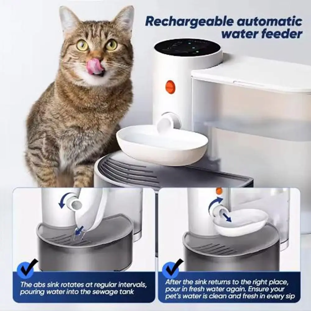 3L Smart Pet Water Fountain Rechargeable Large Capacity Cat Drinking Fountain Self Cleaning Separate Tank
3L Smart Pet Water Fountain Rechargeable Large Capacity Cat Drinking Fountain Self Cleaning Separate Tank