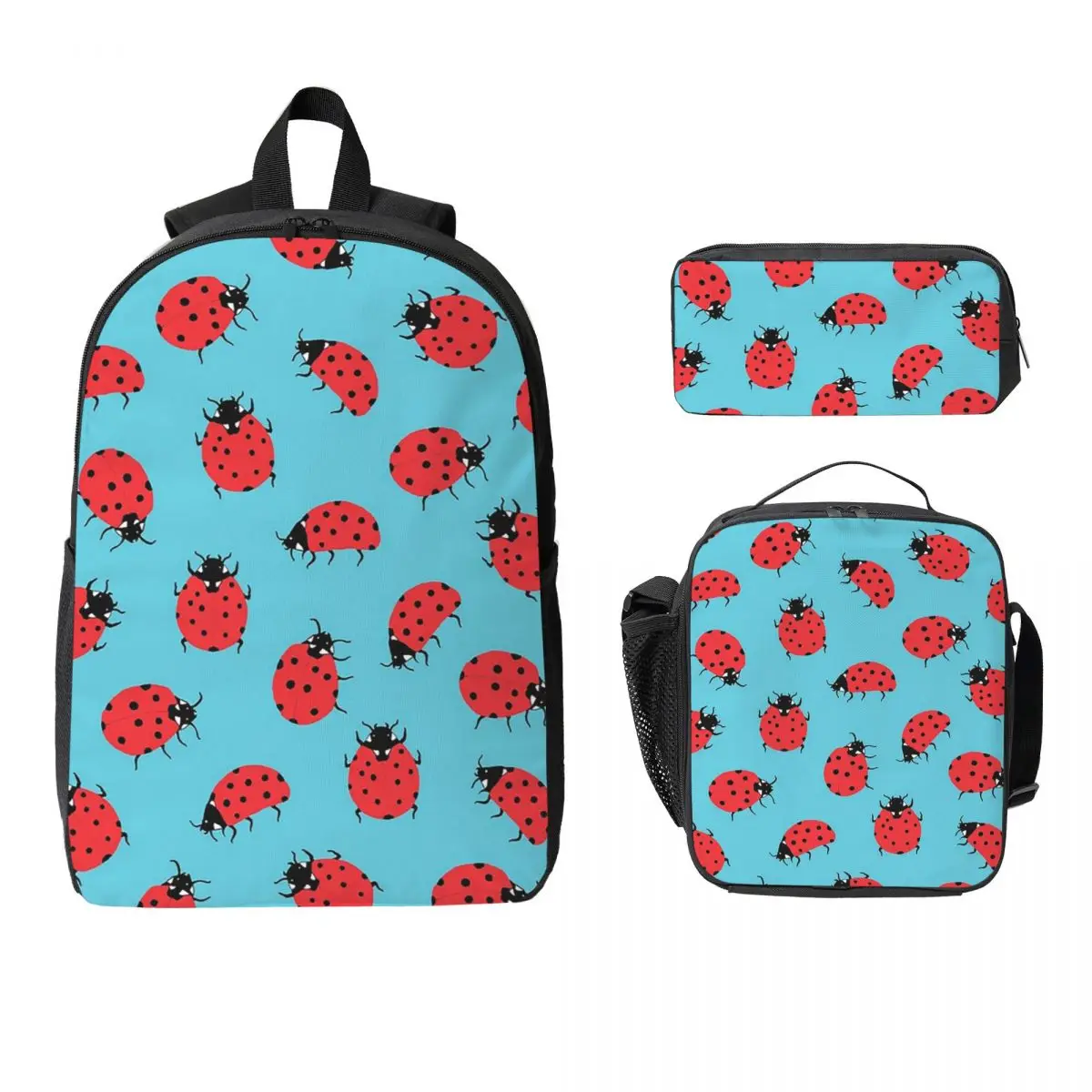 Ladybugs Backpack Student Boys Girls BookBag School Bag Computer Shoulder Bags 3ps Insulated Lunch Bag Pencil Case
Ladybugs Backpack Student Boys Girls BookBag School Bag Computer Shoulder Bags 3ps Insulated Lunch Bag Pencil Case