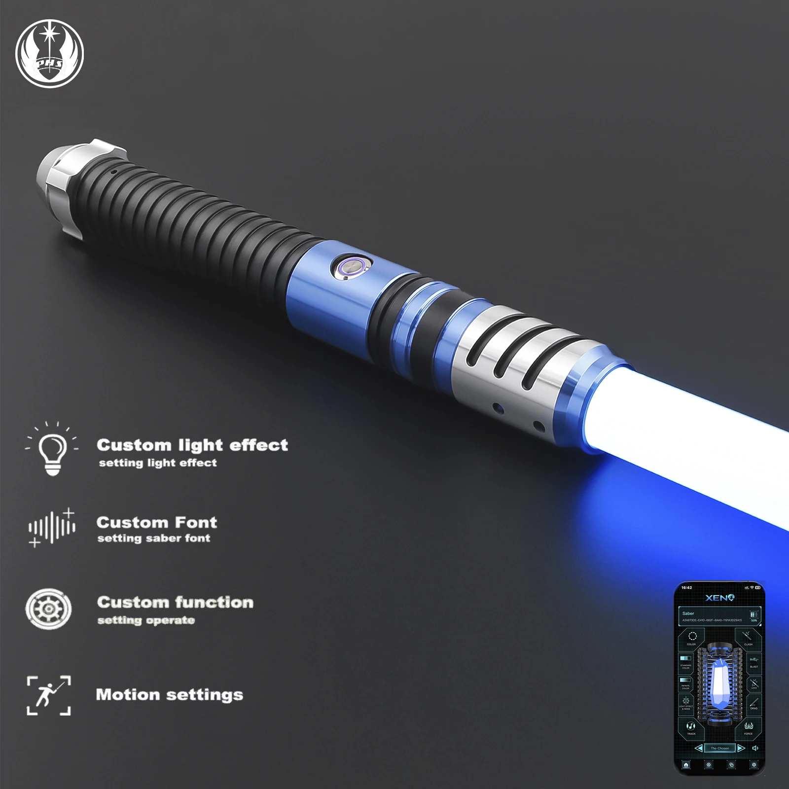 Dueling LightSaber RGB 12 Colors 16 Sound Fonts Metal Handle Replaceable Blade Light Sabers for Adults Kids
Dueling LightSaber RGB 12 Colors 16 Sound Fonts Metal Handle Replaceable Blade Light Sabers for Adults Kids
