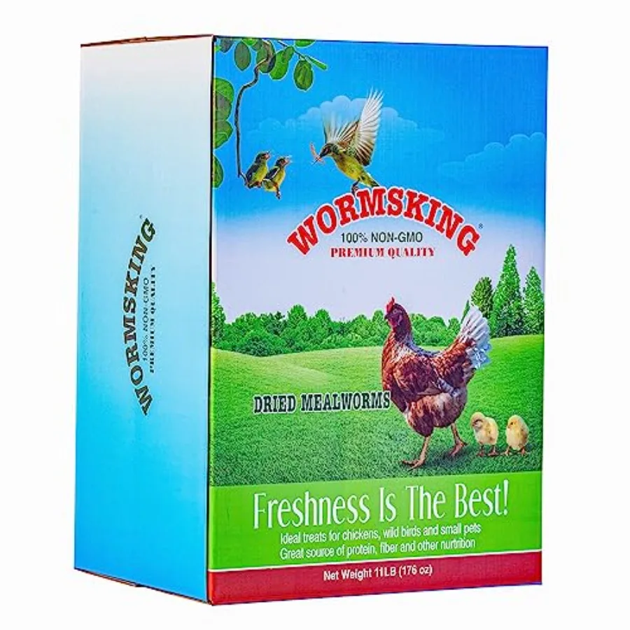 Dried Mealworms Non GMO High Protein Treat for Chicken Duck Birds Reptile Hamster Hedgehog
Dried Mealworms Non GMO High Protein Treat for Chicken Duck Birds Reptile Hamster Hedgehog