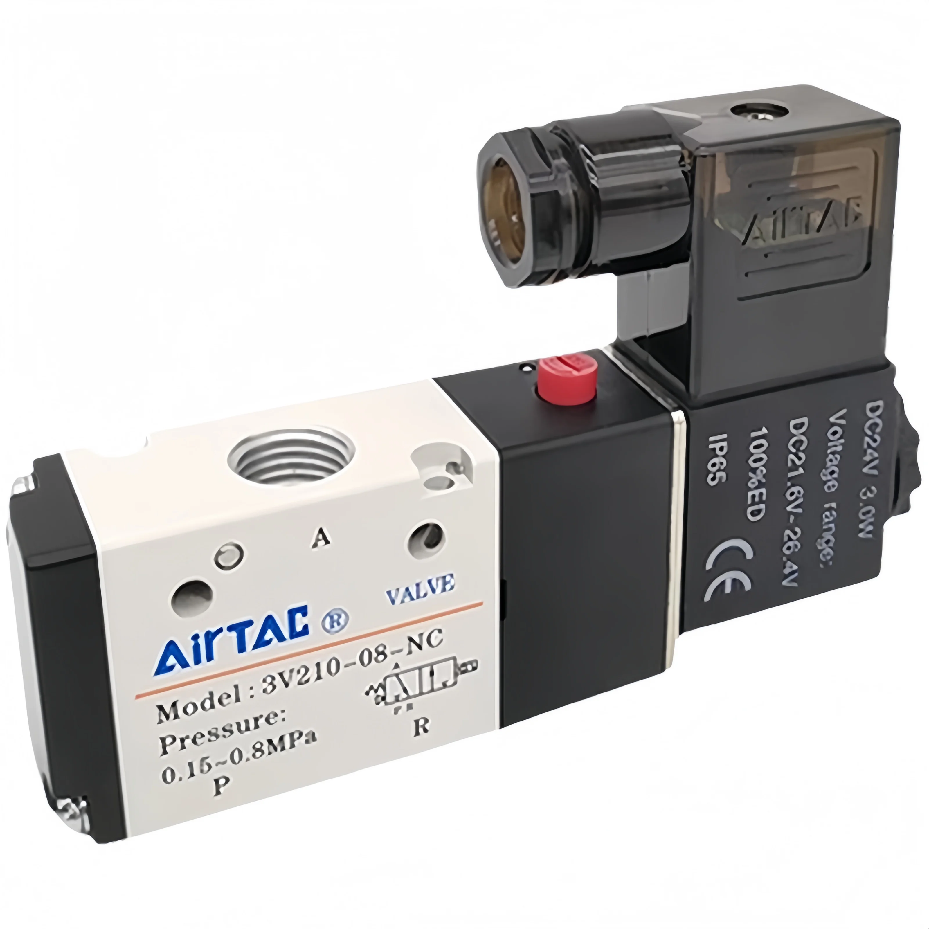 AIRTAC Brand Pneumatic 3/2way Solenoid Valve 3V110-06 3V210-08 3V310-10 Directional Air Control Valve DC24V AC220V
AIRTAC Brand Pneumatic 3/2way Solenoid Valve 3V110-06 3V210-08 3V310-10 Directional Air Control Valve DC24V AC220V