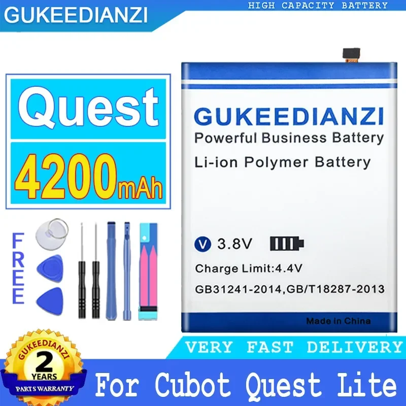 GUKEEDIANZI-Сменный аккумулятор для мобильного телефона Cubot Quest, IP68 спортивный прочный телефон, Восьмиядерный Helio P22, аккумулятор 4200 мАч
GUKEEDIANZI-Сменный аккумулятор для мобильного телефона Cubot Quest, IP68 спортивный прочный телефон, Восьмиядерный Helio P22, аккумулятор 4200 мАч