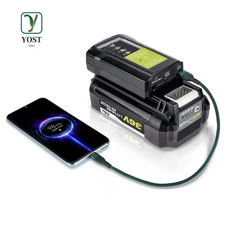 YOST-3Wadapter Light With USB For Ryobi 36-40V Battery LUB40V Charger Overcharge Protection With DC Emergency Lights US Plug
YOST-3Wadapter Light With USB For Ryobi 36-40V Battery LUB40V Charger Overcharge Protection With DC Emergency Lights US Plug