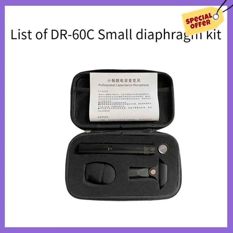 -A96Z DR-60C Профессиональный мембранный конденсаторный микрофон Суперкардиоидный микрофон с кардиоидной головкой микрофона
-A96Z DR-60C Профессиональный мембранный конденсаторный микрофон Суперкардиоидный микрофон с кардиоидной головкой микрофона