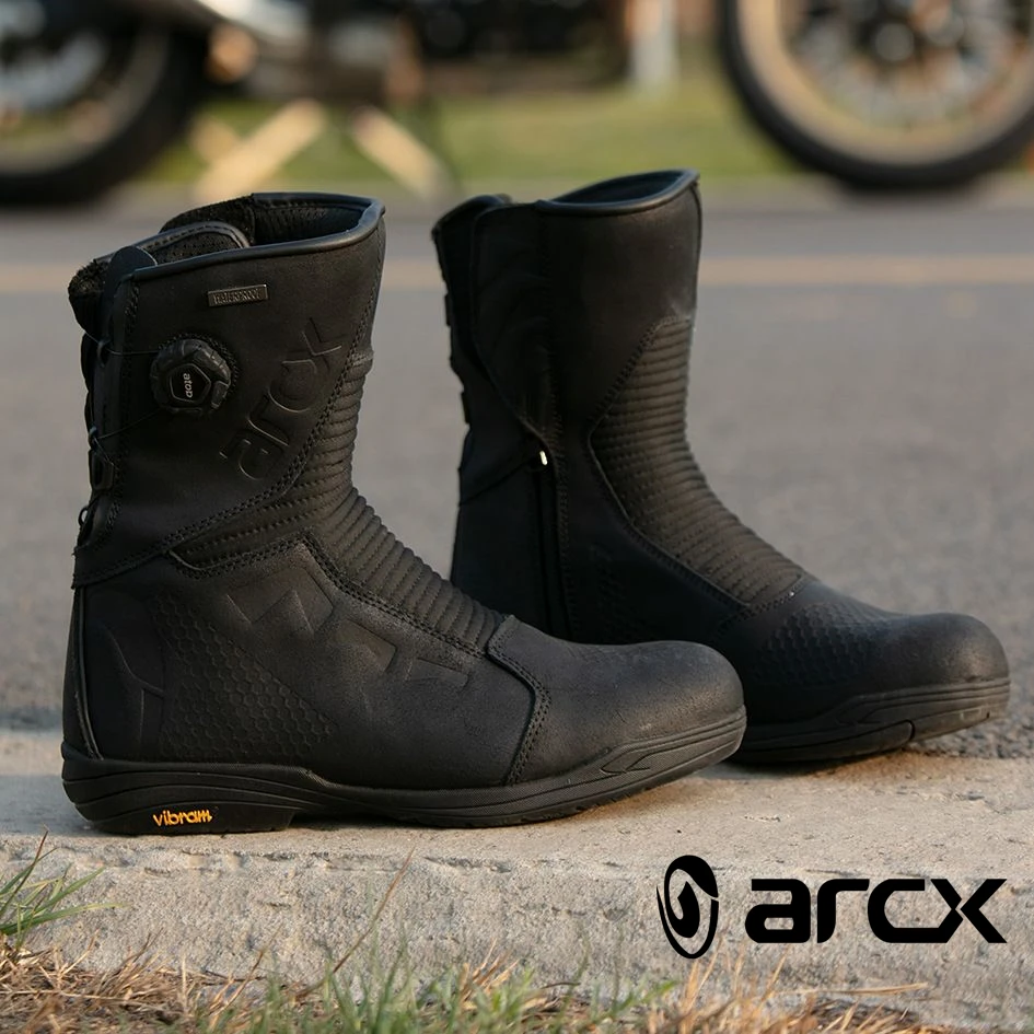 ARCX Men's Motorcycle Riding Boots Waterproof Real Cowhide Leather Motocross Off-Road Racing Shoes Ankle Protecion Equipment
ARCX Men's Motorcycle Riding Boots Waterproof Real Cowhide Leather Motocross Off-Road Racing Shoes Ankle Protecion Equipment