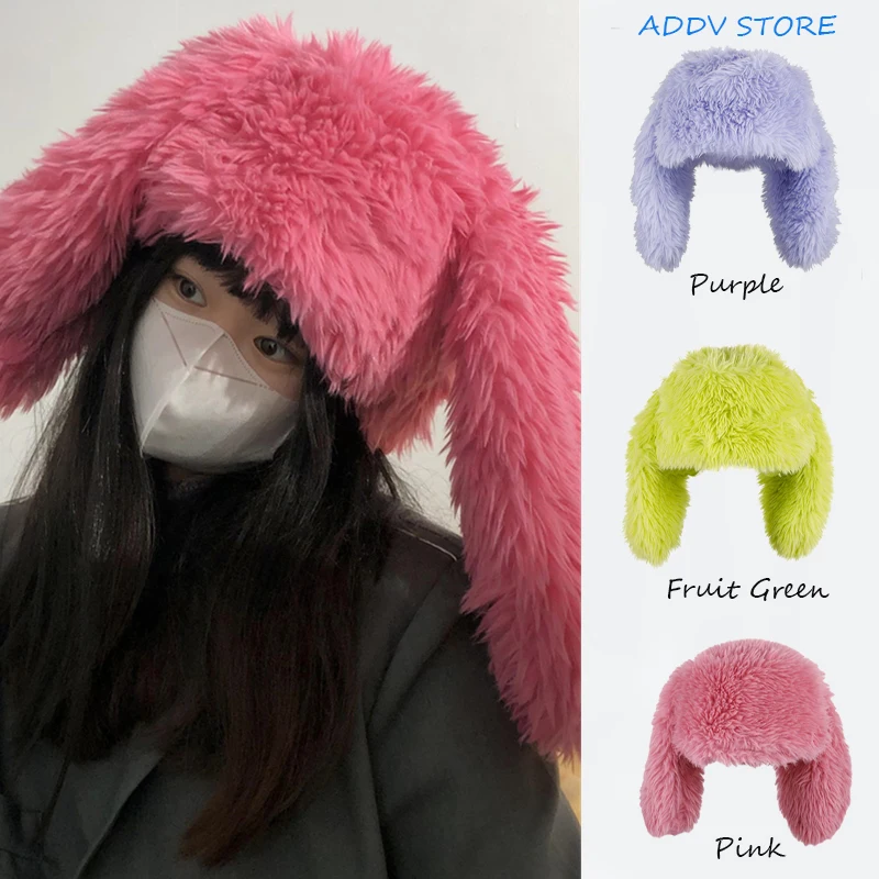 Y2K Winter Skullies Cute Long Eared Rabbit Knitted Costume Beanie Hats for Women Candy Color Gift Hip-hop Cap Sombreros De Mujer
Y2K Winter Skullies Cute Long Eared Rabbit Knitted Costume Beanie Hats for Women Candy Color Gift Hip-hop Cap Sombreros De Mujer