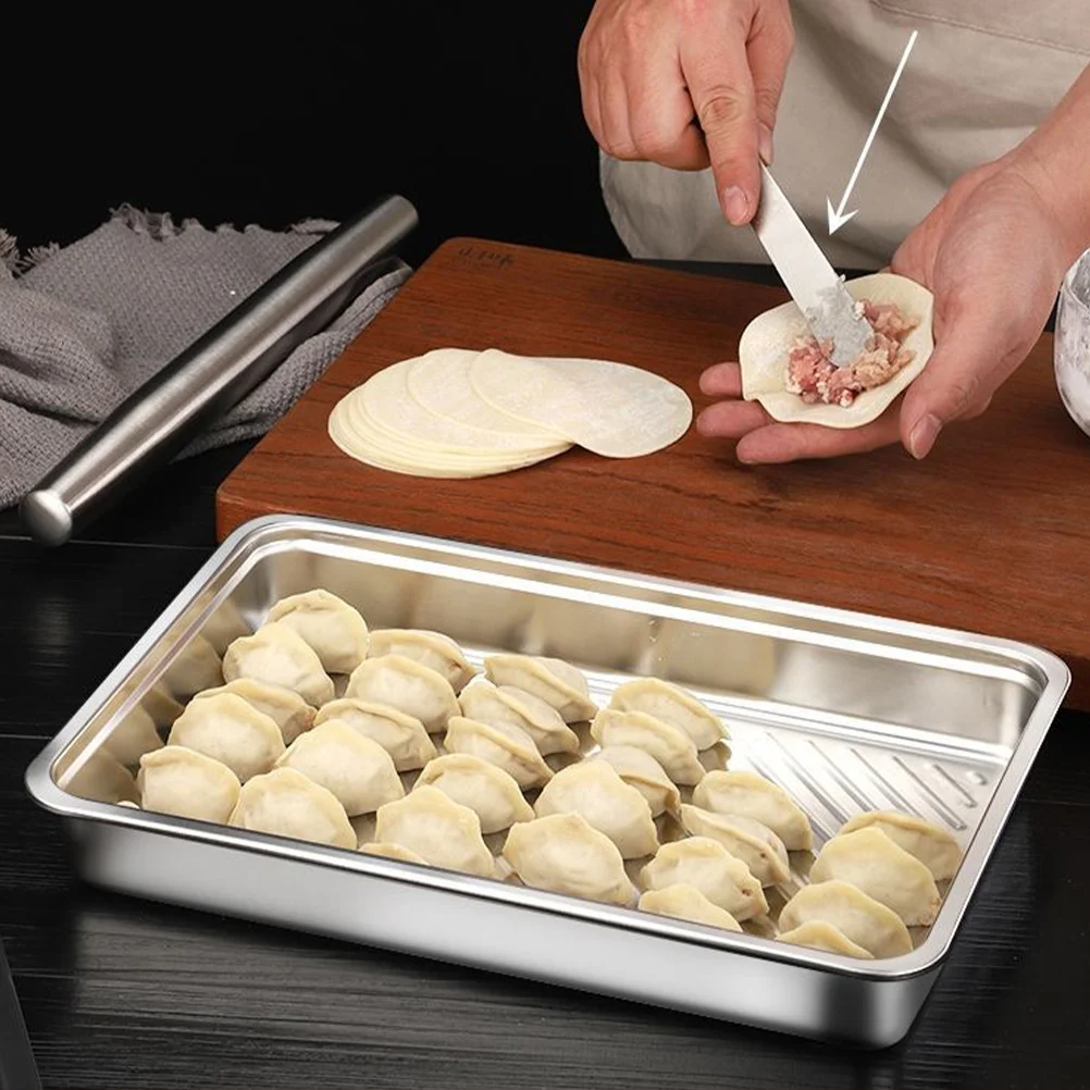 Freezer Storage Box Stainless Steel Dumpling Container with Sealed Lid for Refrigerator Food Organization Easy Stackable Space
Freezer Storage Box Stainless Steel Dumpling Container with Sealed Lid for Refrigerator Food Organization Easy Stackable Space