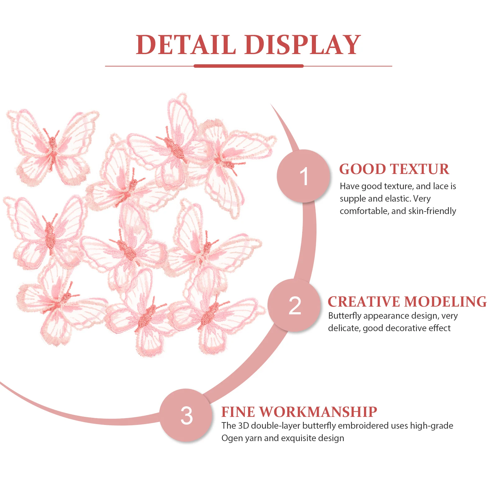 10Pcs Multipurpose Clothing Appliques Butterflies Designed Garment Patch Comfortable Skin Friendly Home Sewing Accessory Decors
10Pcs Multipurpose Clothing Appliques Butterflies Designed Garment Patch Comfortable Skin Friendly Home Sewing Accessory Decors