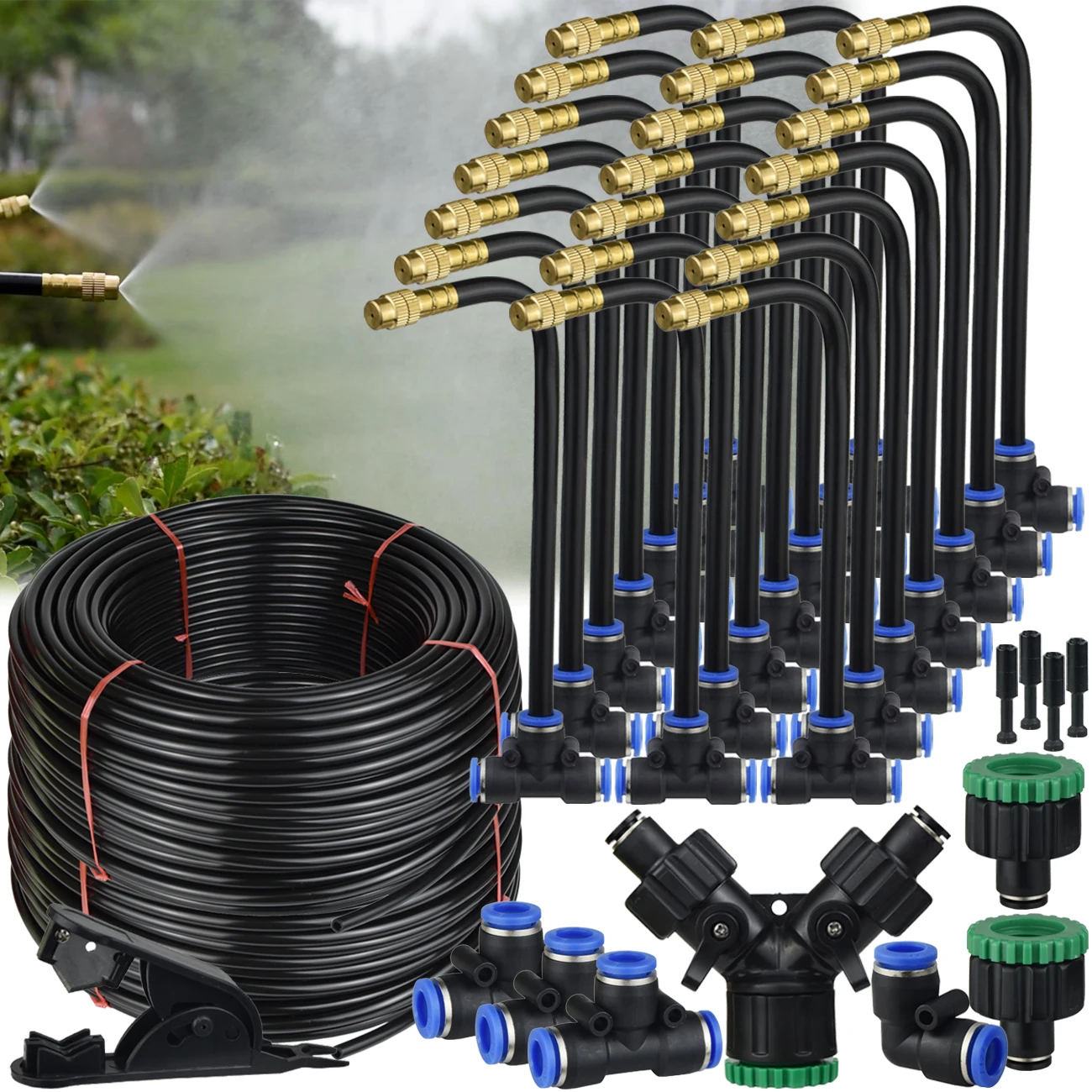 KESLA 5-30M 5/8mm Misting Cooling System 360° Free-bend Adjustable Nozzle Atomizer Sprayer Outdoor Garden Irrigation Watering
KESLA 5-30M 5/8mm Misting Cooling System 360° Free-bend Adjustable Nozzle Atomizer Sprayer Outdoor Garden Irrigation Watering