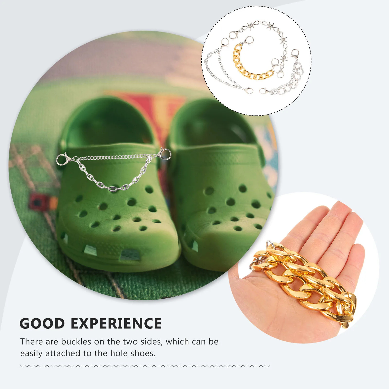 4Pcs Shoe Chain Set Metal Shoe Charms Decoration for Sandals Sneakers Men Women Punk Style Accessories Shoes Accessories
4Pcs Shoe Chain Set Metal Shoe Charms Decoration for Sandals Sneakers Men Women Punk Style Accessories Shoes Accessories