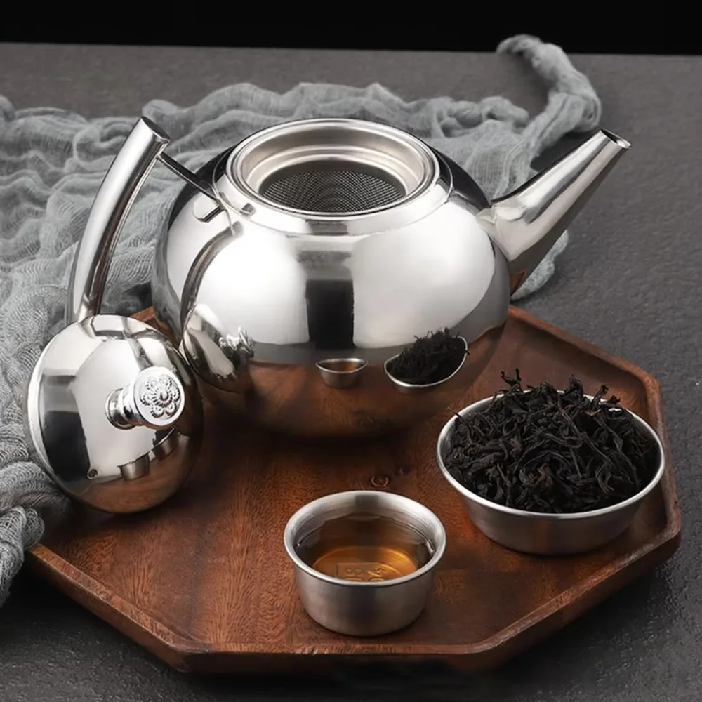 Polished Stainless Steel Teapot Water Kettle Thickened 1/1.5/2L Tea Pot with Filter Gas Induction Cooker Kettle Household
Polished Stainless Steel Teapot Water Kettle Thickened 1/1.5/2L Tea Pot with Filter Gas Induction Cooker Kettle Household
