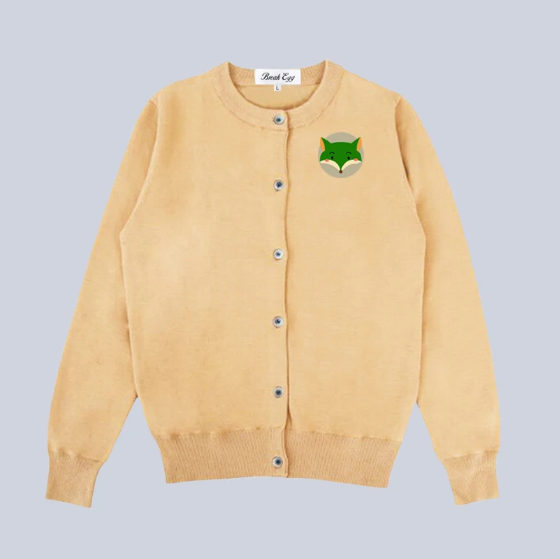 Anime Animal Fox Head Cartoon Printing Women Cardigan Cotton O-Neck Fit Single Breasted Autumn Elastic Lady Home Office Sweater
Anime Animal Fox Head Cartoon Printing Women Cardigan Cotton O-Neck Fit Single Breasted Autumn Elastic Lady Home Office Sweater