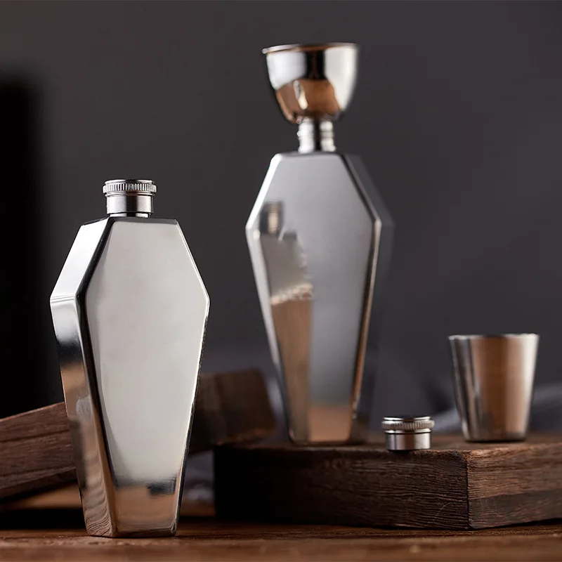 3.5oz Mini Hip Flask 100ML Personalized Coffin Shape 304 Stainless Steel Portable Flagon Travel Wine Pot Barware Supplies New
3.5oz Mini Hip Flask 100ML Personalized Coffin Shape 304 Stainless Steel Portable Flagon Travel Wine Pot Barware Supplies New