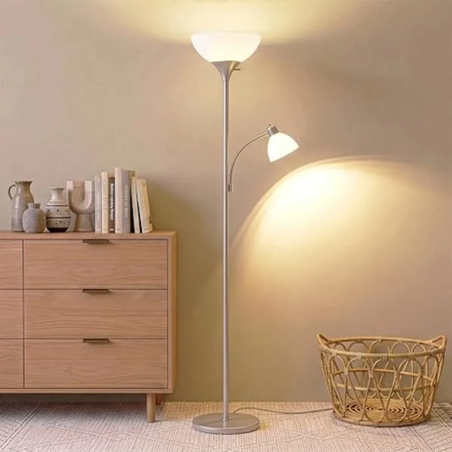 Sky Dome Plus LED Floor lamp Torchiere Super Bright Floor Lamp with Reading Lamp for Living Rooms and Offices - Dimmable Tall S
Sky Dome Plus LED Floor lamp Torchiere Super Bright Floor Lamp with Reading Lamp for Living Rooms and Offices - Dimmable Tall S