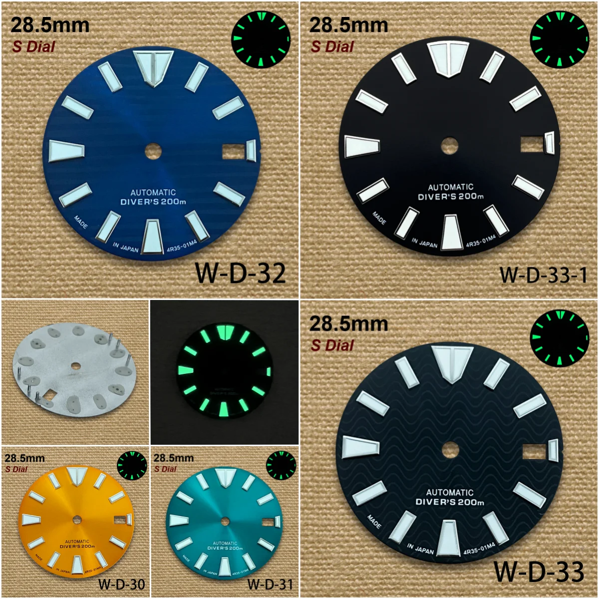 28.5mm S Logo Wave Dial Suitable for NH35/NH36 Automatic Movement C3 Green Luminous High-Quality Watch Modification Accessories
28.5mm S Logo Wave Dial Suitable for NH35/NH36 Automatic Movement C3 Green Luminous High-Quality Watch Modification Accessories