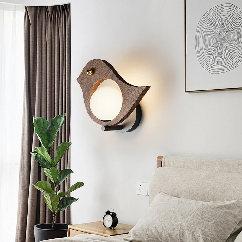 Cute Bird Fish Wall Lights Modern Nordic Walnut LED Wall Lamps For Living Room Background Bedroom Aisle Home Decorative Fixtures
Cute Bird Fish Wall Lights Modern Nordic Walnut LED Wall Lamps For Living Room Background Bedroom Aisle Home Decorative Fixtures
