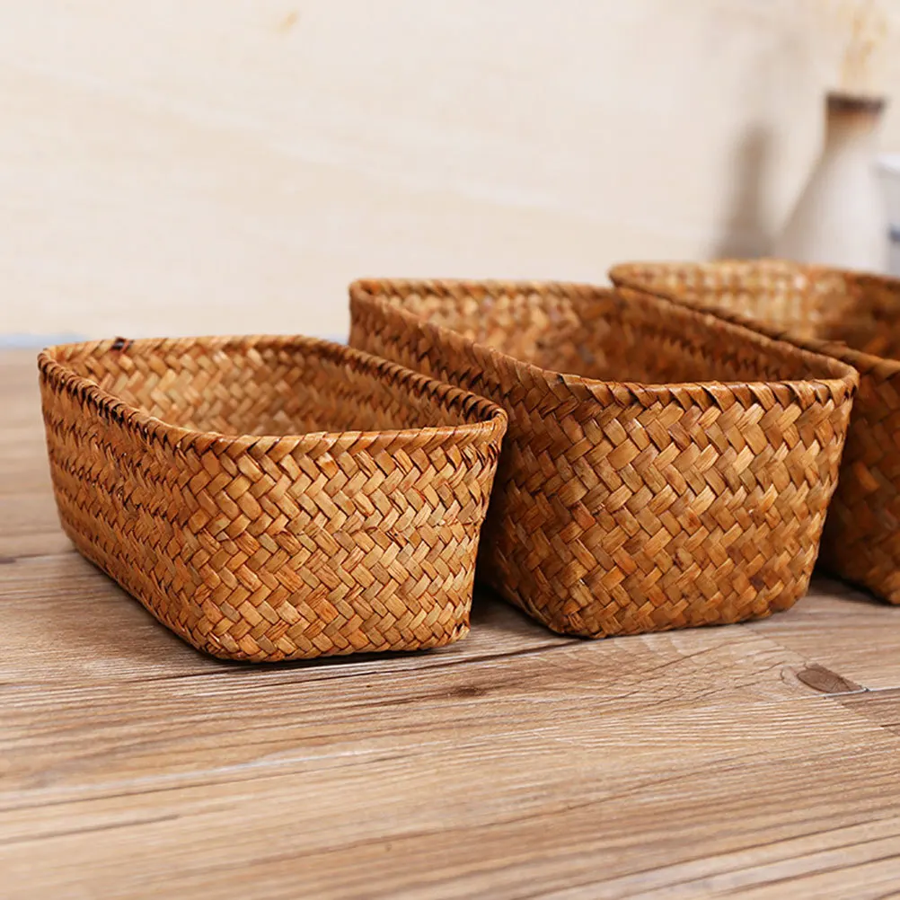 3Pcs Straw Woven Storage Basket Rustic Multi-Function Fruit Vegetable Snack Organizer Desktop Container Household Supply
3Pcs Straw Woven Storage Basket Rustic Multi-Function Fruit Vegetable Snack Organizer Desktop Container Household Supply