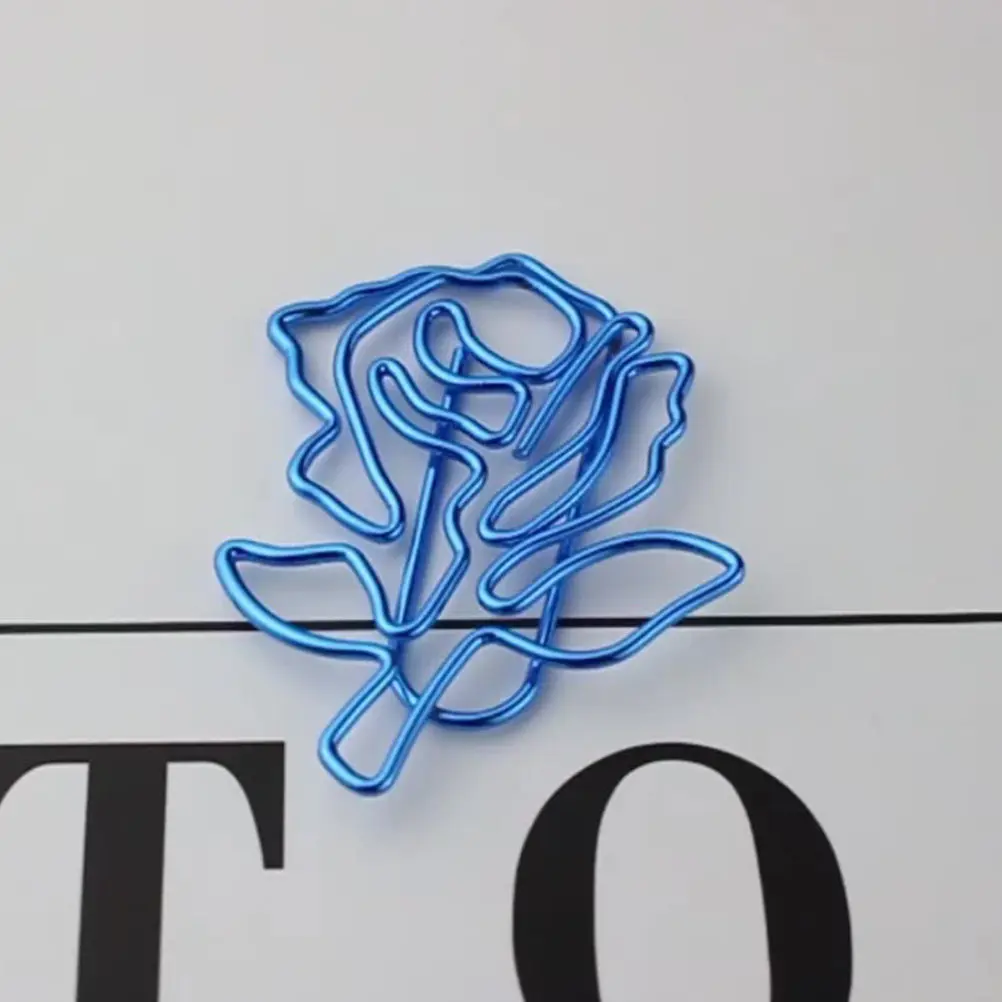 10Pcs Blue Rose Clips Elegant Shaped Paperclips Exquisite Craftsmanship Small Portable Rose Shaped Paper Clips for Students
10Pcs Blue Rose Clips Elegant Shaped Paperclips Exquisite Craftsmanship Small Portable Rose Shaped Paper Clips for Students
