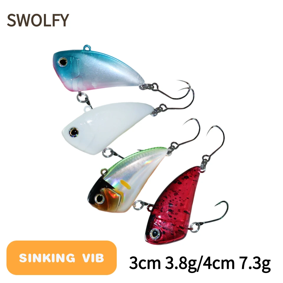 Swolfy 4pcs hard VIB 3cm 3.8g 4cm 7.3g Fishing Lures With Lead Block spinner Freshwater Saltwater Sinking Artificial Trout Bait
Swolfy 4pcs hard VIB 3cm 3.8g 4cm 7.3g Fishing Lures With Lead Block spinner Freshwater Saltwater Sinking Artificial Trout Bait