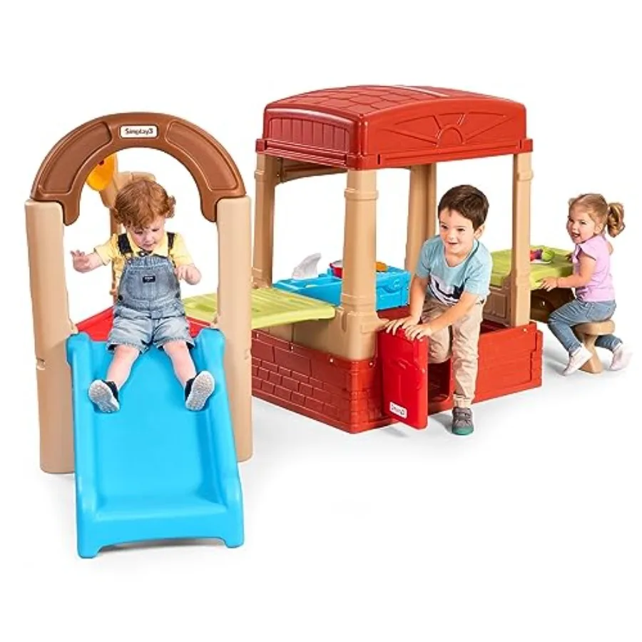 Backyard picnic playhouse for kids: plastic blue and yellow indoor/outdoor use with slide climb kitchen table working door ages
Backyard picnic playhouse for kids: plastic blue and yellow indoor/outdoor use with slide climb kitchen table working door ages