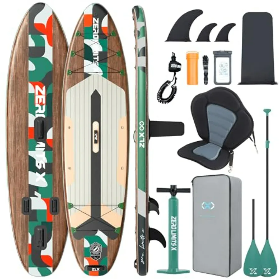 Inflatable Stand Up Paddle Board for adults and beginners, PVC material, blue, non-slip stable deck pad and unique center fin f
Inflatable Stand Up Paddle Board for adults and beginners, PVC material, blue, non-slip stable deck pad and unique center fin f
