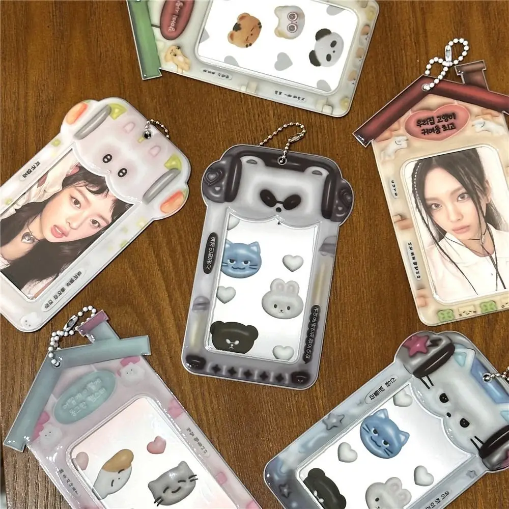 Rabbit Cool Bear Idol Photocard Holder Korean Style Dog Rock Cat Bus Card Holder with Keychain Pendant PVC Puppy ID Card Cover
Rabbit Cool Bear Idol Photocard Holder Korean Style Dog Rock Cat Bus Card Holder with Keychain Pendant PVC Puppy ID Card Cover