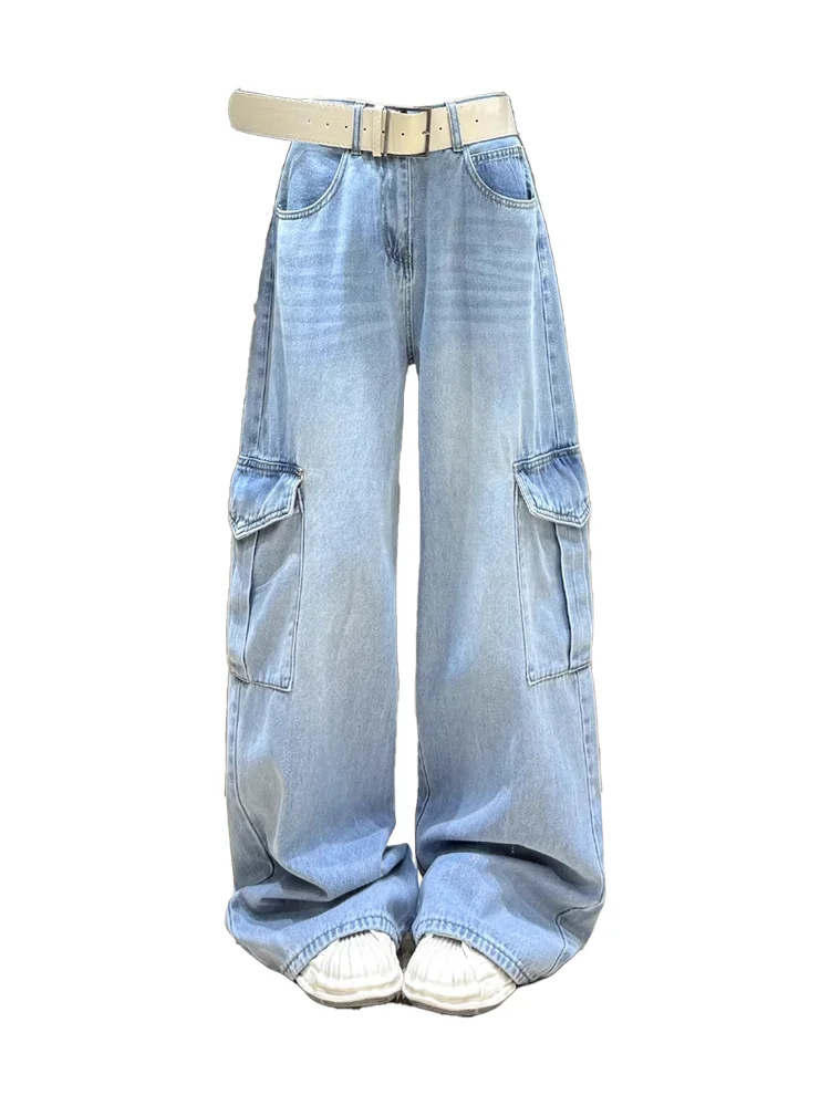 Women's Blue Jeans Cargo Baggy Large Pocket Y2K Harajuku High Street Fashion 2000s Style Vintage Jeans Pants Clothing 2025 New
Women's Blue Jeans Cargo Baggy Large Pocket Y2K Harajuku High Street Fashion 2000s Style Vintage Jeans Pants Clothing 2025 New