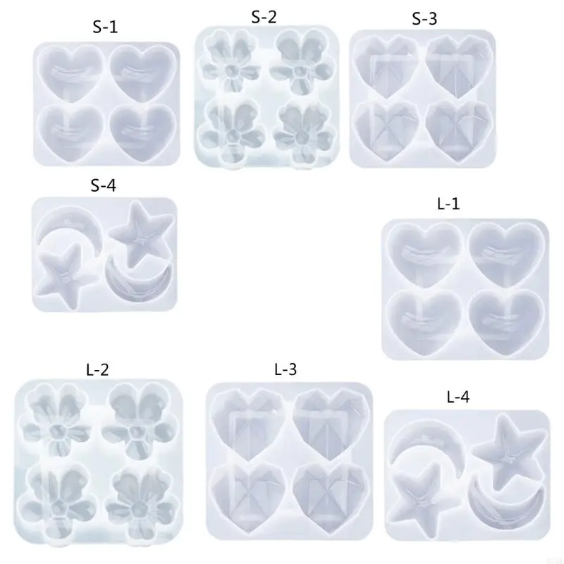 M76B Keychains Pendants Silicone Mold Cherry Blossom Heart Crystal Pendant Moulds
M76B Keychains Pendants Silicone Mold Cherry Blossom Heart Crystal Pendant Moulds
