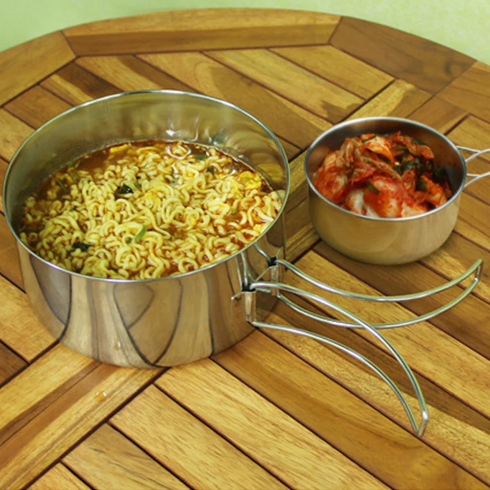 1 Set Portable Camping Cookware Kit Stainless Steel Stew Pot Frying Pan Plates Cups Outdoor Cooking Utensils For Hiking Fishing
1 Set Portable Camping Cookware Kit Stainless Steel Stew Pot Frying Pan Plates Cups Outdoor Cooking Utensils For Hiking Fishing