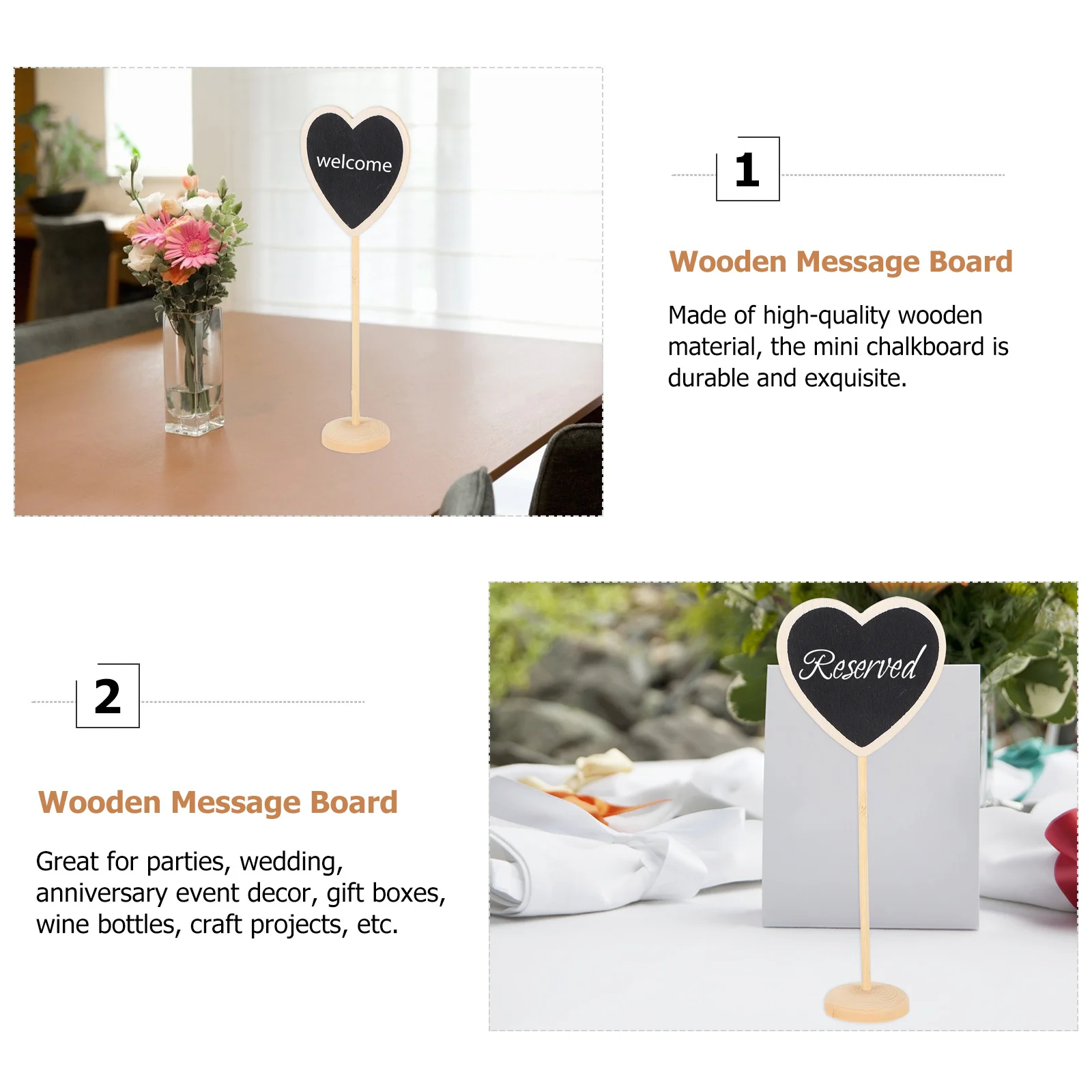 Mini Chalkboard Sign for Wedding Decor Wooden Message Board Table Name Card Holder Mini Blackboard Sign Chalkboard Plate
Mini Chalkboard Sign for Wedding Decor Wooden Message Board Table Name Card Holder Mini Blackboard Sign Chalkboard Plate