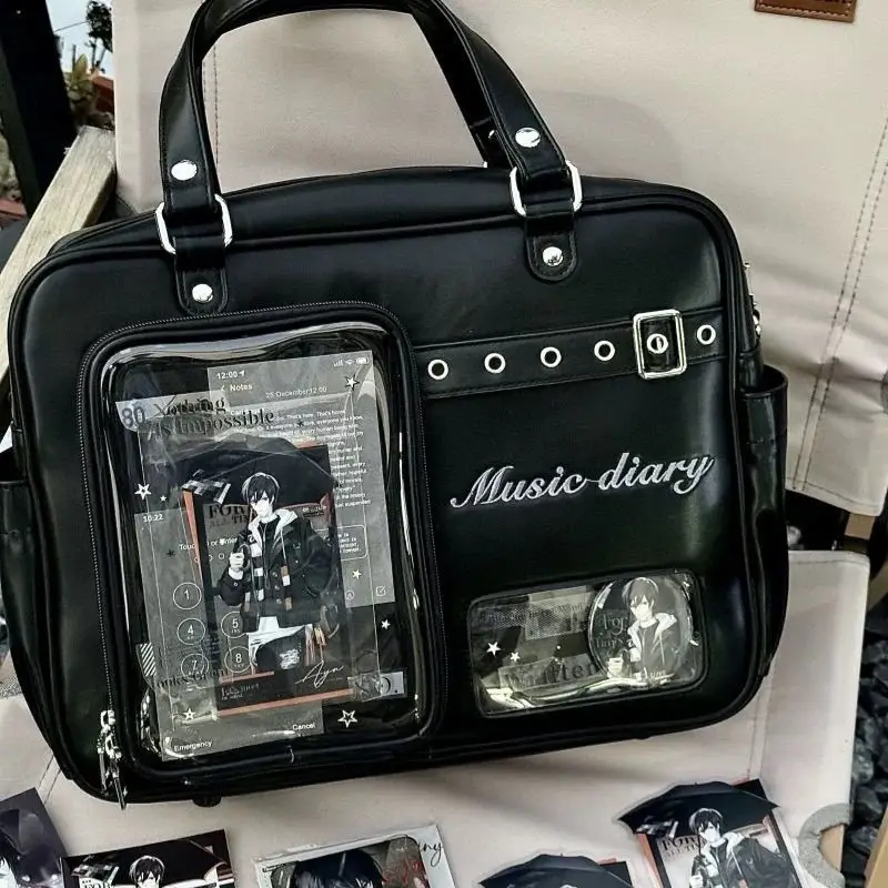 Harajuku Black Ita Bags Preppy Backpack Women Sweet Cool Transparent Handbag Large Capacity Ladies Japanese Y2k Backpacks Chic
Harajuku Black Ita Bags Preppy Backpack Women Sweet Cool Transparent Handbag Large Capacity Ladies Japanese Y2k Backpacks Chic