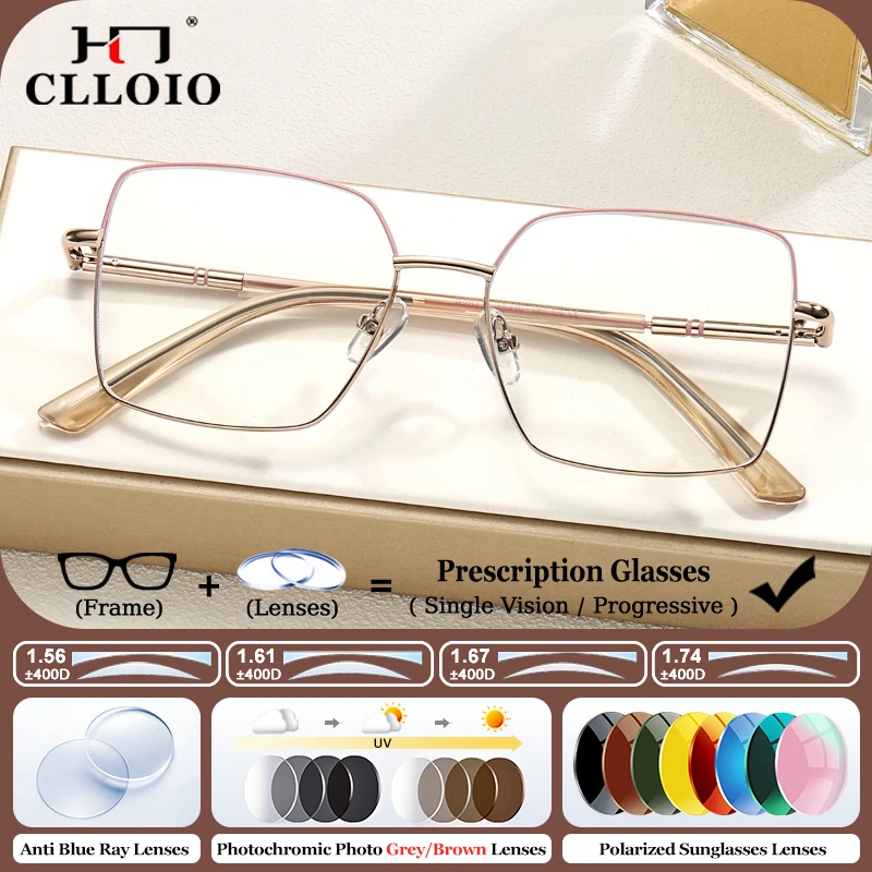CLLOIO New Fashion Progressive Prescription Glasses Women Anti Blue Light Photochromic Cat Eye Eyeware Optical Myopia Eyeglasses
CLLOIO New Fashion Progressive Prescription Glasses Women Anti Blue Light Photochromic Cat Eye Eyeware Optical Myopia Eyeglasses