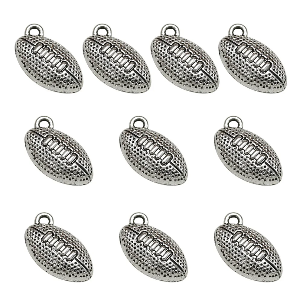 10Pcs American Football Charms Alloy Pendants Silver for DIY Necklace Bracelet Keychains Jewelry Accessories
10Pcs American Football Charms Alloy Pendants Silver for DIY Necklace Bracelet Keychains Jewelry Accessories