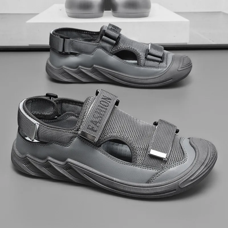 Мужские сандалии с мягкой подошвой, повседневная пляжная обувь для летних каникул, дышащие сандалии Baotou
Мужские сандалии с мягкой подошвой, повседневная пляжная обувь для летних каникул, дышащие сандалии Baotou