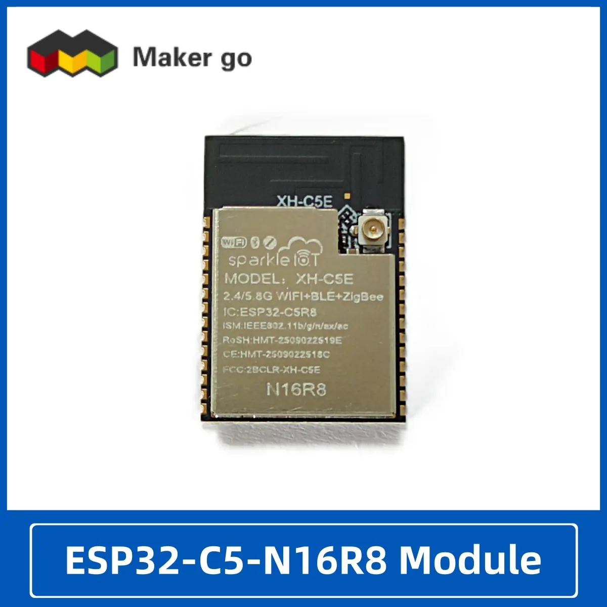 ESP32-C5-N16R8 ESP32C5 WiFi 6 Development Board Dual-Band 2.4G 5G Support ESP32 Module for IoT Projects
ESP32-C5-N16R8 ESP32C5 WiFi 6 Development Board Dual-Band 2.4G 5G Support ESP32 Module for IoT Projects