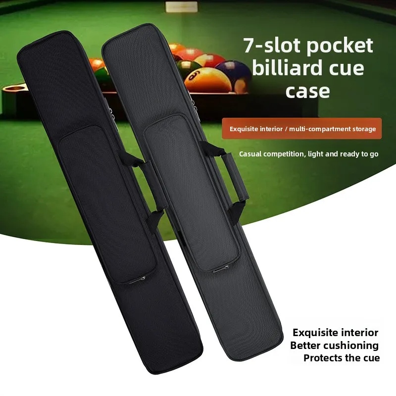 Durable Oxford Cloth Billiard Cue Bag, Large Capacity 7 Holes Half Size Handbag Crossbody Snooker Pole Storage Pouch
Durable Oxford Cloth Billiard Cue Bag, Large Capacity 7 Holes Half Size Handbag Crossbody Snooker Pole Storage Pouch