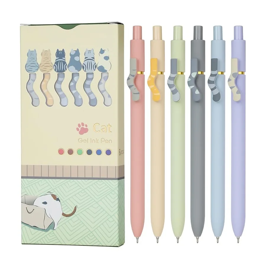 Gel Pens, 0.7mm Quick Dry Fine Point Smooth Writing Pens, Cute Office School Supplies Gifts for Women 12 Pcs Cat, Multicolor
Gel Pens, 0.7mm Quick Dry Fine Point Smooth Writing Pens, Cute Office School Supplies Gifts for Women 12 Pcs Cat, Multicolor
