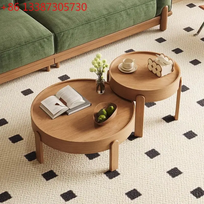 New coffee table cream coffee table round combination light luxury simple living room small apartment modern table
New coffee table cream coffee table round combination light luxury simple living room small apartment modern table