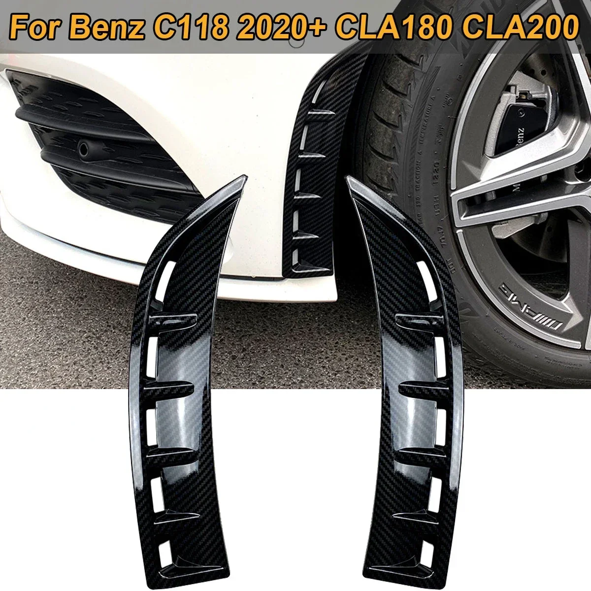 For Mercedes Benz CLA Class C118 CLA180 CLA200 2020 UP Front Bumper Canards Air Vent Cover Trim Splitter Spoiler Car Accessories
For Mercedes Benz CLA Class C118 CLA180 CLA200 2020 UP Front Bumper Canards Air Vent Cover Trim Splitter Spoiler Car Accessories