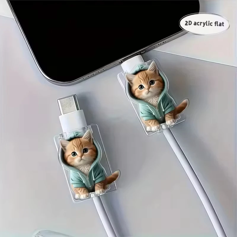 Two Cartoon Cat-Shaped Data Cable Protectors Suitable for Type-C/Charging Interface to Prevent Charging Cable Breakage
Two Cartoon Cat-Shaped Data Cable Protectors Suitable for Type-C/Charging Interface to Prevent Charging Cable Breakage