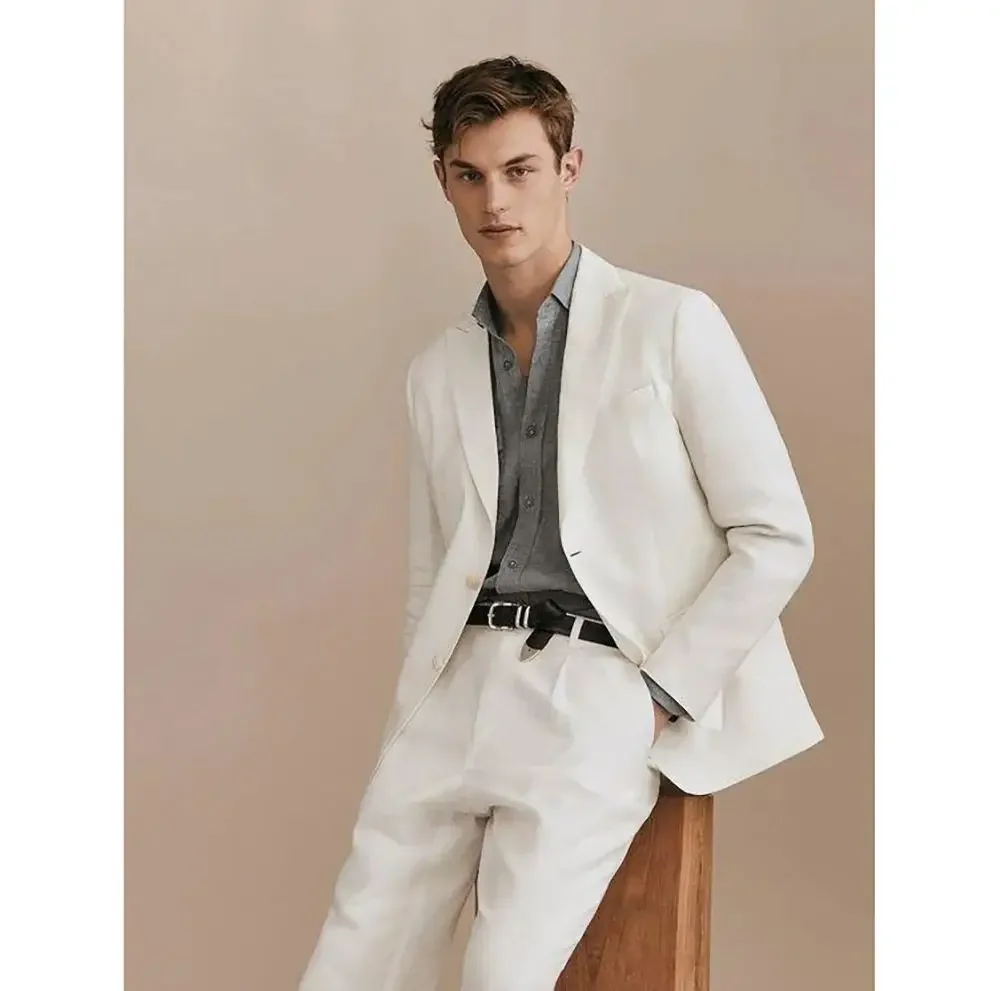 Slim White Single Breasted Men Suit Two Pieces(Jacket+Pants) Lapel Outfits Chic Casual Party Prom Wedding Set
Slim White Single Breasted Men Suit Two Pieces(Jacket+Pants) Lapel Outfits Chic Casual Party Prom Wedding Set
