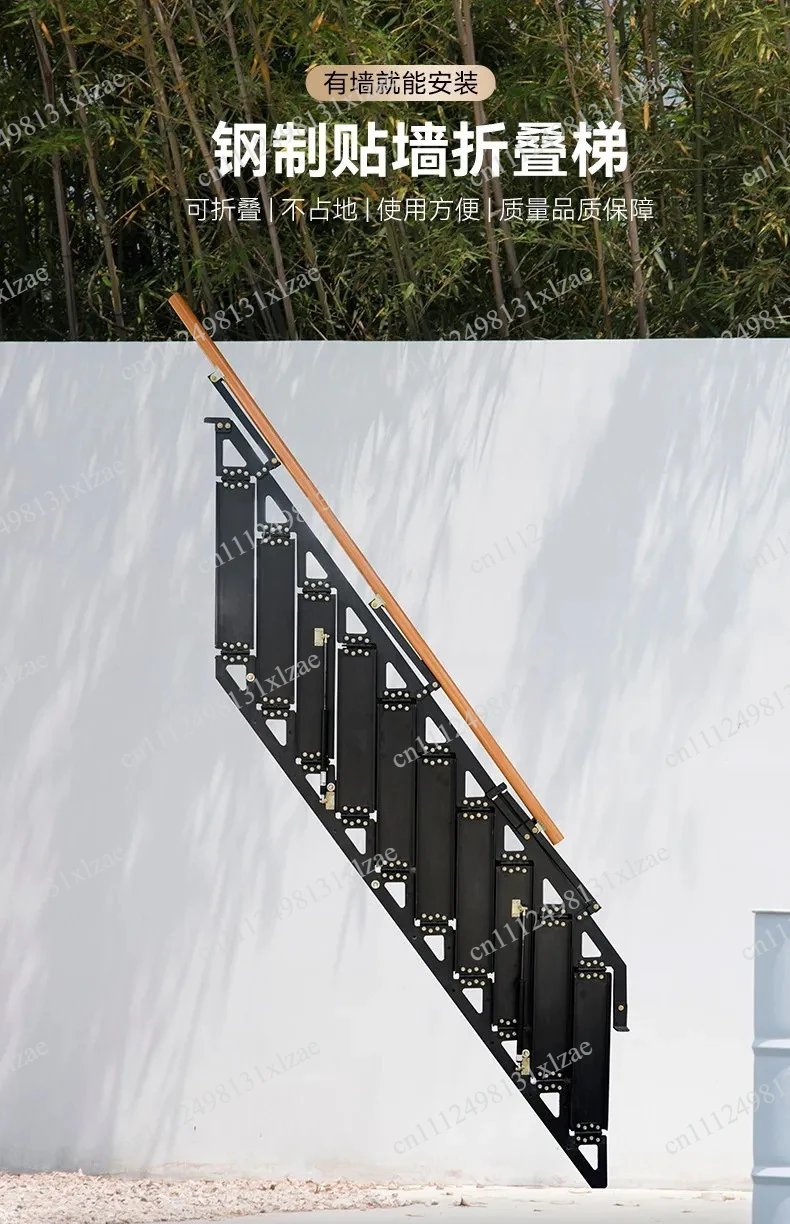 Space-Saving Retractable Attic Stairs - Side-Mounted Wall-Folding Loft Ladder for Indoor Apartment
Space-Saving Retractable Attic Stairs - Side-Mounted Wall-Folding Loft Ladder for Indoor Apartment