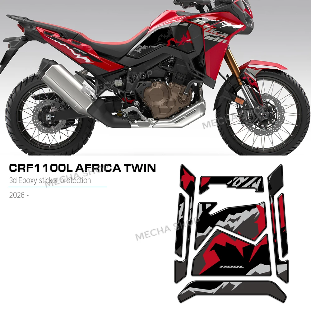 CRF1100 Motorcycle Accessories For Africa Twin CRF 1100 L 2026 Tank Pad 3D Resin Sticker Protection Kit
CRF1100 Motorcycle Accessories For Africa Twin CRF 1100 L 2026 Tank Pad 3D Resin Sticker Protection Kit
