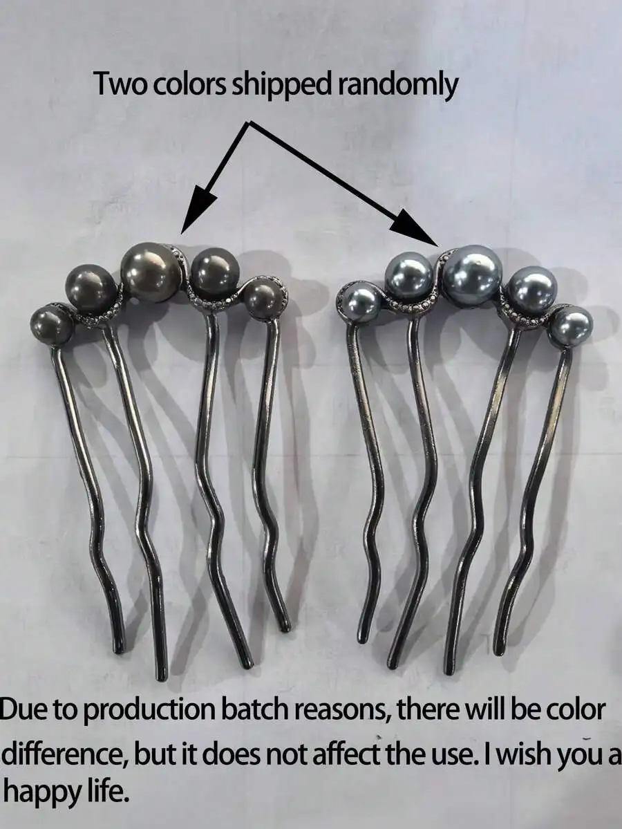 Elegant Faux Pearl 4-Prong Hair Bun Maker Alloy Hair Comb Wedding Party Accessory
Elegant Faux Pearl 4-Prong Hair Bun Maker Alloy Hair Comb Wedding Party Accessory