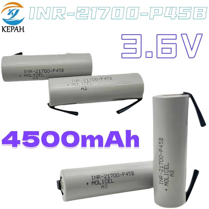 Новая литий-ионная аккумуляторная батарея 3.7V INR21700-P45B 4500mAh с разрядным током 3C для светодиодных фонарей, перезаряжаемая, максимальный разрядный ток 45А
Новая литий-ионная аккумуляторная батарея 3.7V INR21700-P45B 4500mAh с разрядным током 3C для светодиодных фонарей, перезаряжаемая, максимальный разрядный ток 45А