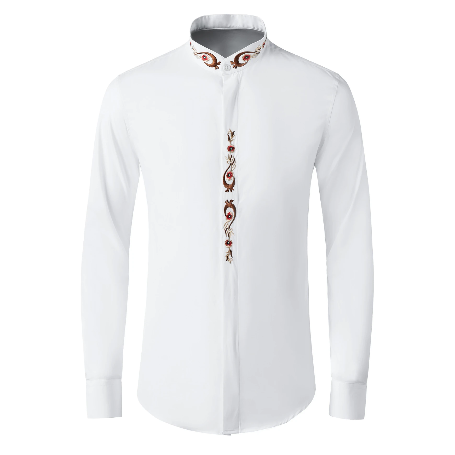 Chinese Style Embroidered Shirt for Men Long Sleeve Slim Fit Casual Shirts Stand Collar Social Banquet Party Tops Men Clothing
Chinese Style Embroidered Shirt for Men Long Sleeve Slim Fit Casual Shirts Stand Collar Social Banquet Party Tops Men Clothing