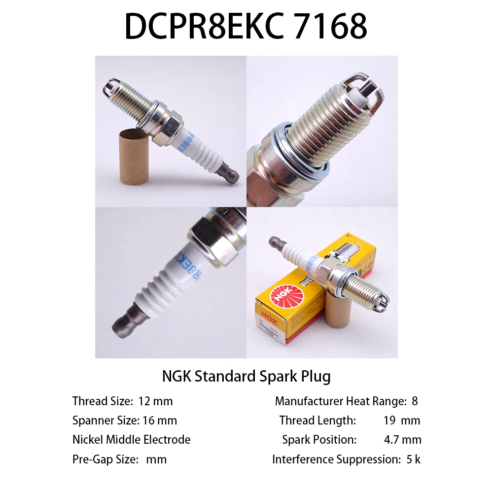 1pcs Original NGK Standard Spark Plug DCPR8EKC 7168 Suitable For BMW R900RT R1200GS 2002-2009 R1200R 2005-2010 R1200RT 2003-2009
1pcs Original NGK Standard Spark Plug DCPR8EKC 7168 Suitable For BMW R900RT R1200GS 2002-2009 R1200R 2005-2010 R1200RT 2003-2009