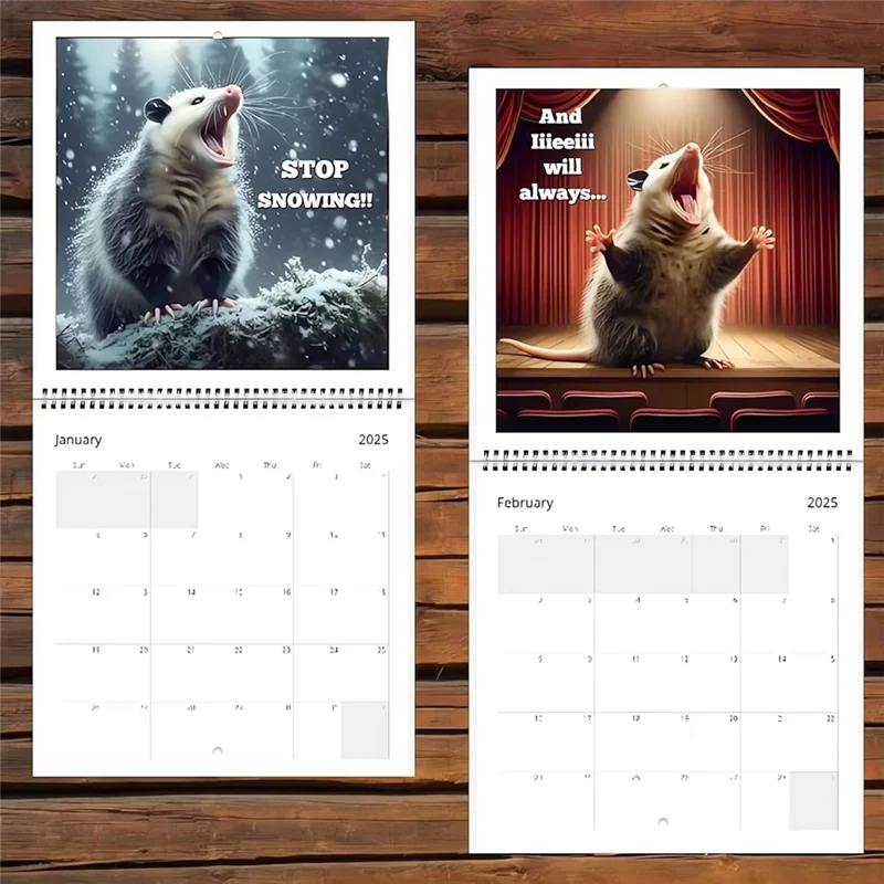 Классический забавный календарь Possums Screamings 2025, календарь Possum из плотной бумаги, 12-месячный планировщик, забавный подарок-кляп
Классический забавный календарь Possums Screamings 2025, календарь Possum из плотной бумаги, 12-месячный планировщик, забавный подарок-кляп