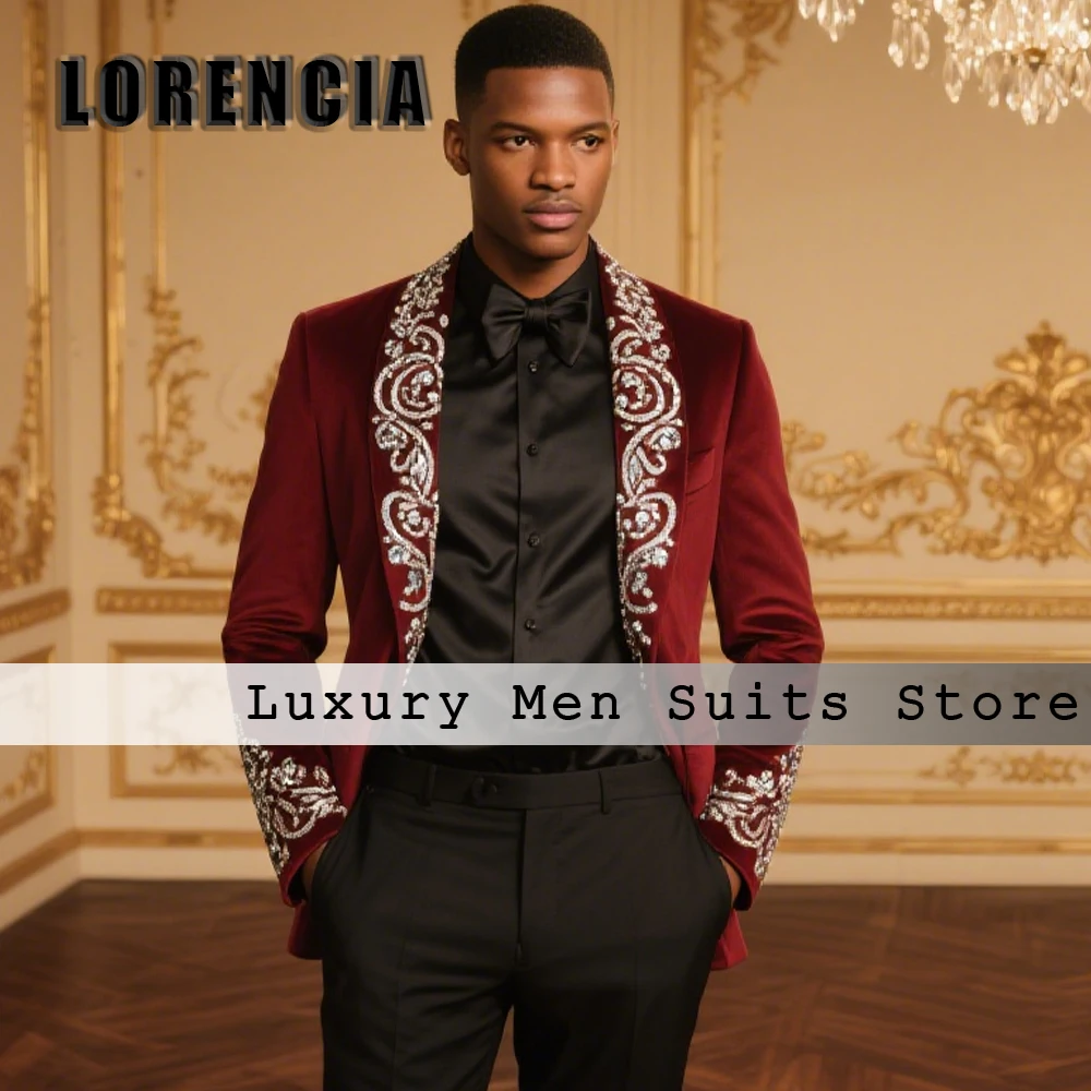 Мужские костюмы со сверкающими кристаллами, комплект из 2 предметов, смокинги с шалевым воротником, вечерние наряды, пиджак по индивидуальному заказу, брюки traje ju изменений masculino
Мужские костюмы со сверкающими кристаллами, комплект из 2 предметов, смокинги с шалевым воротником, вечерние наряды, пиджак по индивидуальному заказу, брюки traje ju изменений masculino