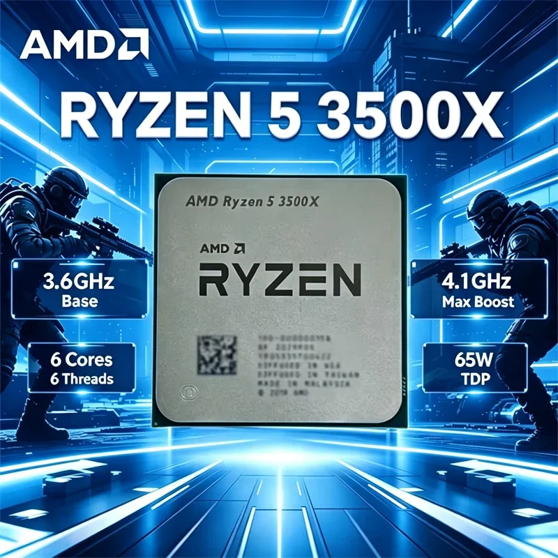 AMD Ryzen 5 3500X R5 3500X 3.6GHz Six-Core Six-Thread CPU Processor 7NM 65W L3=32M 100-000000158 Socket AM4 Without Packag
AMD Ryzen 5 3500X R5 3500X 3.6GHz Six-Core Six-Thread CPU Processor 7NM 65W L3=32M 100-000000158 Socket AM4 Without Packag